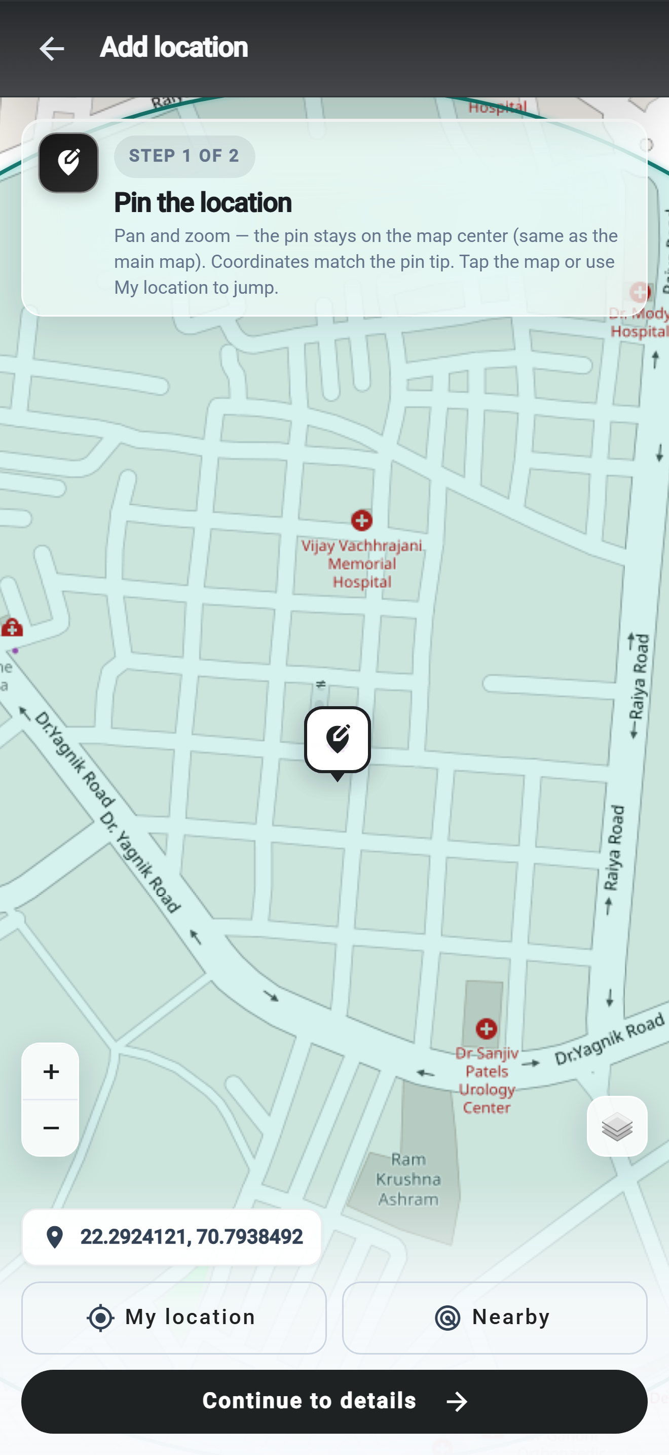 Pin place